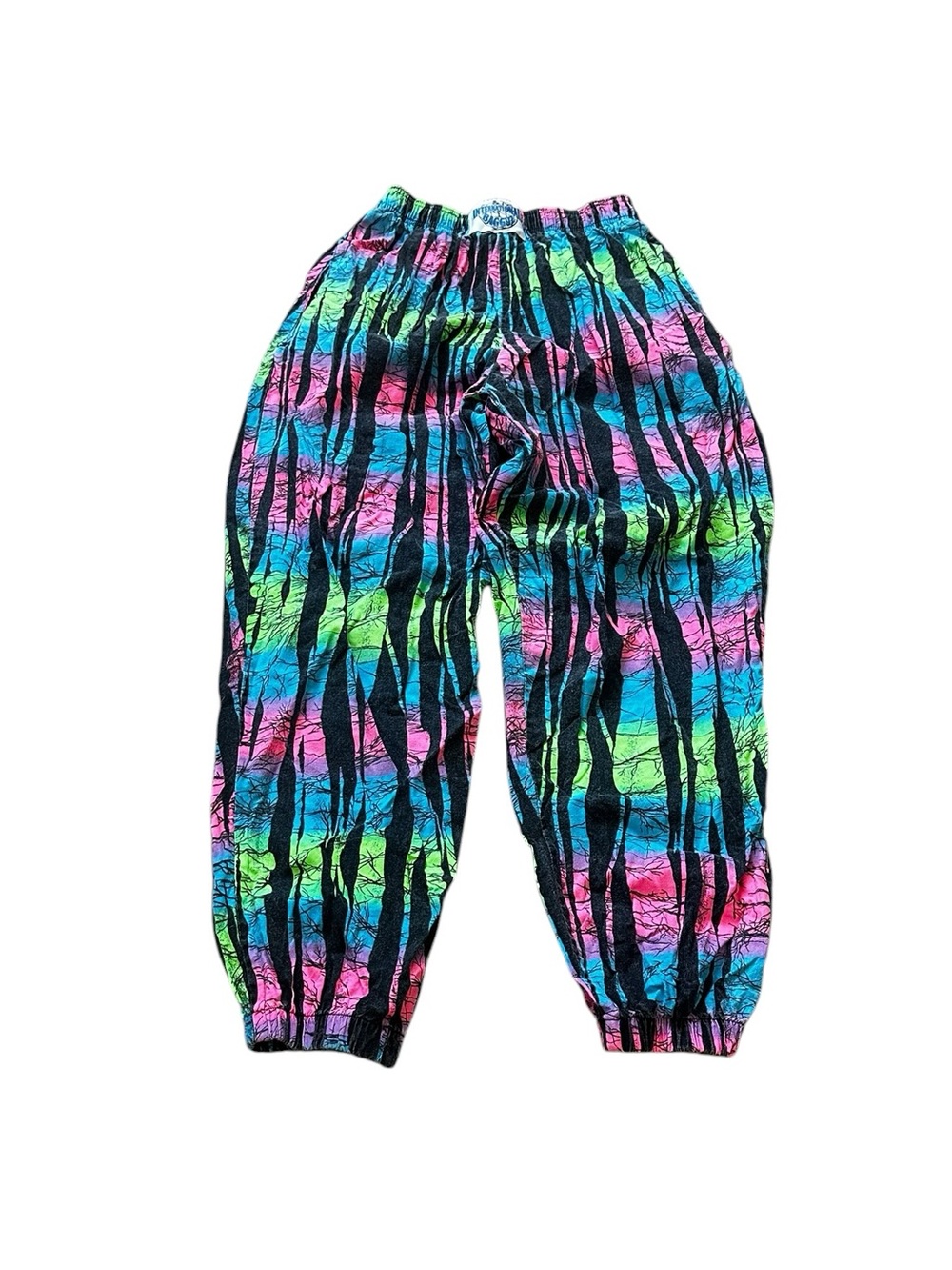 Vintage International Baggyz Parachute Pants 80s Beach Bodybuilding Gym McHammer